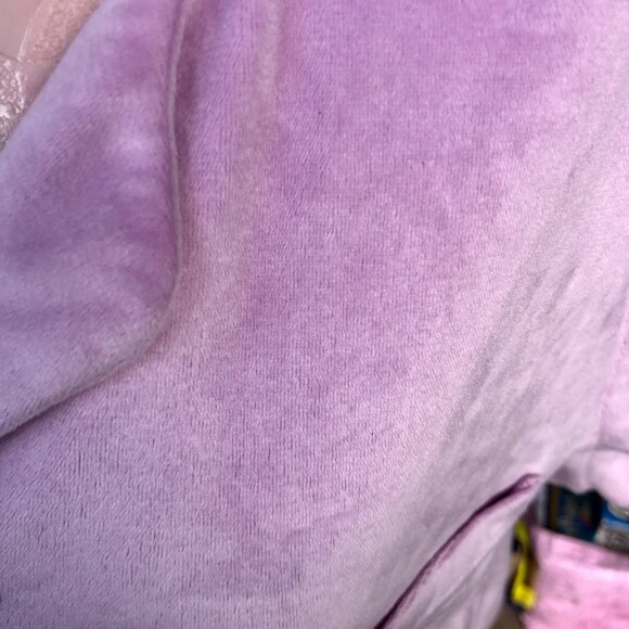 Juicy Couture TOP ONLY Lilac Purple Velour Sleepwear XL Short-Sleeve Button Down - Picture 4 of 9